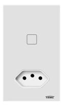 Interruptor 1 Tecla Touch E 1 Tom 2p+t 10a Inteligente Wi-fi Branco Interruptor 1 Tecla Touch E 1 Tom 2p+t 10a Inteligente Wi-fi Branco