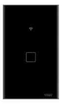 Interruptor 1 Tecla Touch Inteligente Wi-fi Preto 4x2 Fame Preto Interruptor 1 Tecla Touch Inteligente Wi-fi Preto 4x2 Fame Preto