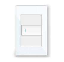 Interruptor 1 Tecla Vidro Temperado Branco Interruptor 1 Tecla Vidro Temperado Branco