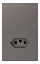 Interruptor 2 Botões Físicos e Tomada 10A Inteligente Zigbee Mercúrio Ekaza Cinza Interruptor 2 Botões Físicos e Tomada 10A Inteligente Zigbee Mercúrio Ekaza Cinza