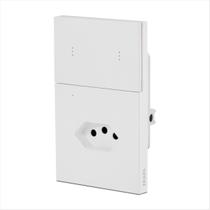 Interruptor 2 Botões Físicos e Tomada 10A Inteligente Zigbee Mercúrio Lite Ekaza Branco Interruptor 2 Botões Físicos e Tomada 10A Inteligente Zigbee Mercúrio Lite Ekaza Branco