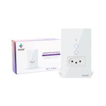 Interruptor 2 botões Smart tomada 20A 4x2 Branco compatível