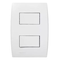 Interruptor 2 Seções 4 X 2 Separadas 10 Amperes 250V Branca Linha Ilus 5TA99047 - SOPRANO