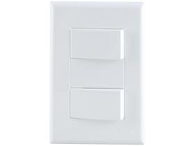 Interruptor 2 Simples Distanciados 16A Com Placa Evidence - FAME