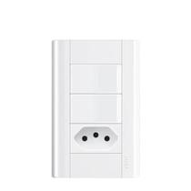 Interruptor 2 tecla e Tomada 2P+T 10A Modulare Fame