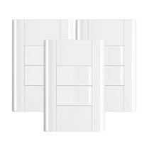 Interruptor 2 Teclas Com Placa 4x2 Fame Modulare - Kit 3 Un