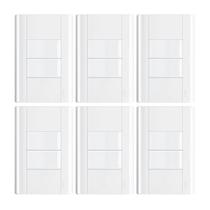 Interruptor 2 Teclas Com Placa 4x2 Fame Modulare - Kit 6 Un