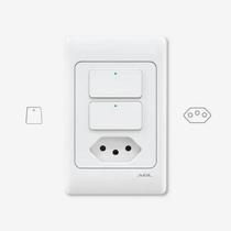 Interruptor 2 Teclas Com Tomada Inteligente Wifi Smart Agl