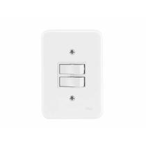 Interruptor 2 teclas paralelas branca - radial Interruptor 2 teclas paralelas branca - radial