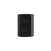Interruptor 2 Teclas Paralelas preto fosco Pluzie Matiz modular Interruptor 2 Teclas Paralelas preto fosco Pluzie Matiz modular
