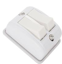 Interruptor 2 Teclas Paralelas Retang Branca Radial 1801.397 Interruptor 2 Teclas Paralelas Retang Branca Radial 1801.397