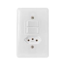 Interruptor 2 Teclas Paralelo + 1 Tomada 2p+t 10A/250V~ C/Placa Branco Maestra Weg