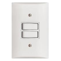 Interruptor 2 Teclas Simples 10A Com Placa Espelho Branco Bivolt 127v e 250v