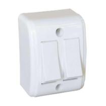 Interruptor 2 Teclas Simples 13710 com Design Moderno Branco Mectronic