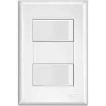 Interruptor 2 Teclas Simples 16A Fame Evidence Branco Ref. 2904