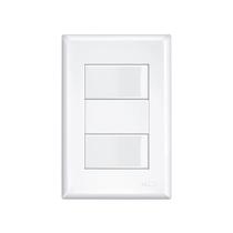 Interruptor 2 teclas simples com placa 4x2 Fame Evidence