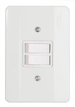 Interruptor 2 Teclas Simples com Placa Branca Mectronic - Comprenet Interruptor 2 Teclas Simples com Placa Branca Mectronic - Comprenet