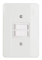 Interruptor 2 Teclas Simples com Placa Branca Mectronic - Comprenet Interruptor 2 Teclas Simples com Placa Branca Mectronic - Comprenet