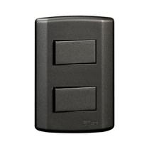 Interruptor 2 teclas simples grafite Pluzie Matiz modular