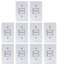 Interruptor 2 Teclas Simples Linha Gelo Radial c/ 10