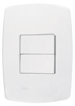 Interruptor 2 Teclas Simples Linha Pérola Branca Radial