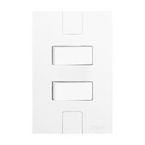 Interruptor 2 Teclas Simples Placa 4x2 Caprice Pluzie Interruptor 2 Teclas Simples Placa 4x2 Caprice Pluzie
