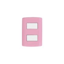 Interruptor 2 teclas simples rosa Pluzie modular