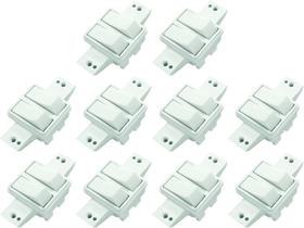 Interruptor 2 Teclas Simples Sistema X Bco S/ Placa c/ 10