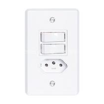 Interruptor 2 teclas simples + tomada 20a - radial