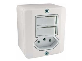 Interruptor 2 teclas simples + tomada 20a sistema x - radial Interruptor 2 teclas simples + tomada 20a sistema x - radial