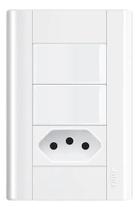 Interruptor 2 Teclas + Tomada 20a C/ Placa 4x2 Fame Modulare