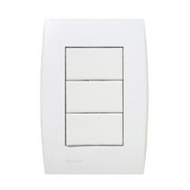 Interruptor 3 Seções 4X2 10A 250V Branca Soprano ILUS 5TA99051 Interruptor 3 Seções 4X2 10A 250V Branca Soprano ILUS 5TA99051