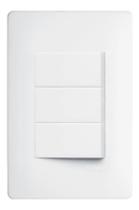 Interruptor 3 Simples Com Placa Suporte - FAME Interruptor 3 Simples Com Placa Suporte - FAME
