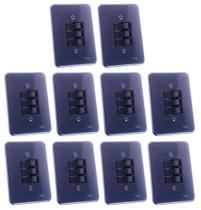 Interruptor 3 Teclas Paralela Linha Pollar Black Radial c/10