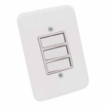 Interruptor 3 teclas paralelas branco - radial Interruptor 3 teclas paralelas branco - radial