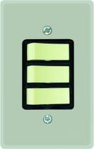 Interruptor 3 Teclas Paralelas Linha Prata Radial 1801.008