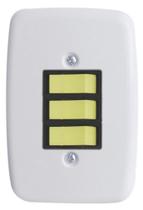 Interruptor 3 Teclas Simples 2 x 4 com Placa Cinza Pluzie Interruptor 3 Teclas Simples 2 x 4 com Placa Cinza Pluzie