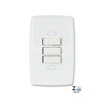 Interruptor 3 Teclas Simples 6A Safira - Ilumi