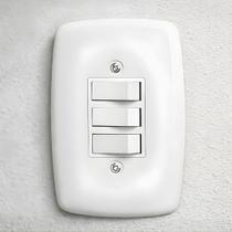 Interruptor 3 Teclas Simples Branco Pluzie 3205 Ideale Interruptor 3 Teclas Simples Branco Pluzie 3205 Ideale
