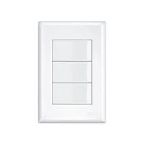 Interruptor 3 teclas simples com placa 4x2 Fame Evidence