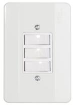 Interruptor 3 Teclas Simples com Placa Branca Mectronic - Comprenet