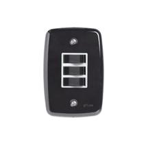 Interruptor 3 Teclas Simples preto Pluzie Ideale 4x2