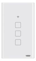 Interruptor 3 Teclas Touch Inteligente Wi-fi Branco 4x2 Fame 10 A 127/220v Branco Interruptor 3 Teclas Touch Inteligente Wi-fi Branco 4x2 Fame 10 A 127/220v Branco
