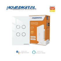 Interruptor 4 Botões Branco Touch Zigbee Novadigital Tuya