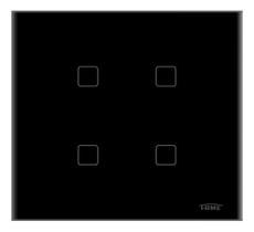 Interruptor 4 Teclas Touch Inteligente Wi-fi Preto 4x4 Fame 10 A 127/220v Preto