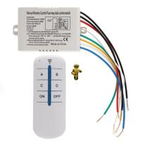 Interruptor 4 Vias Controle Remoto Relê Lâmpadas Luminárias Sistema Conforto Para Ambientes