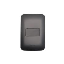 Interruptor 4x2 Placa Preto Black Fosco Canoa Romazi