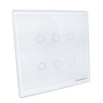 Interruptor 6 Botões Smart Touch Led Wifi Rf433 Compatível com Alexa Google
