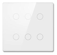 interruptor 6 botões WiFi Melery touch compativel com Alexa Google home Branco