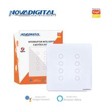 Interruptor 8 Teclas 4x4 Zigbee Branco Touch Novadigital Tuya
